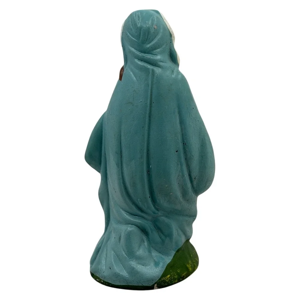 Vintage Mary Nativity Figurine Hand-Painted Religious Decor Christmas Holiday‎